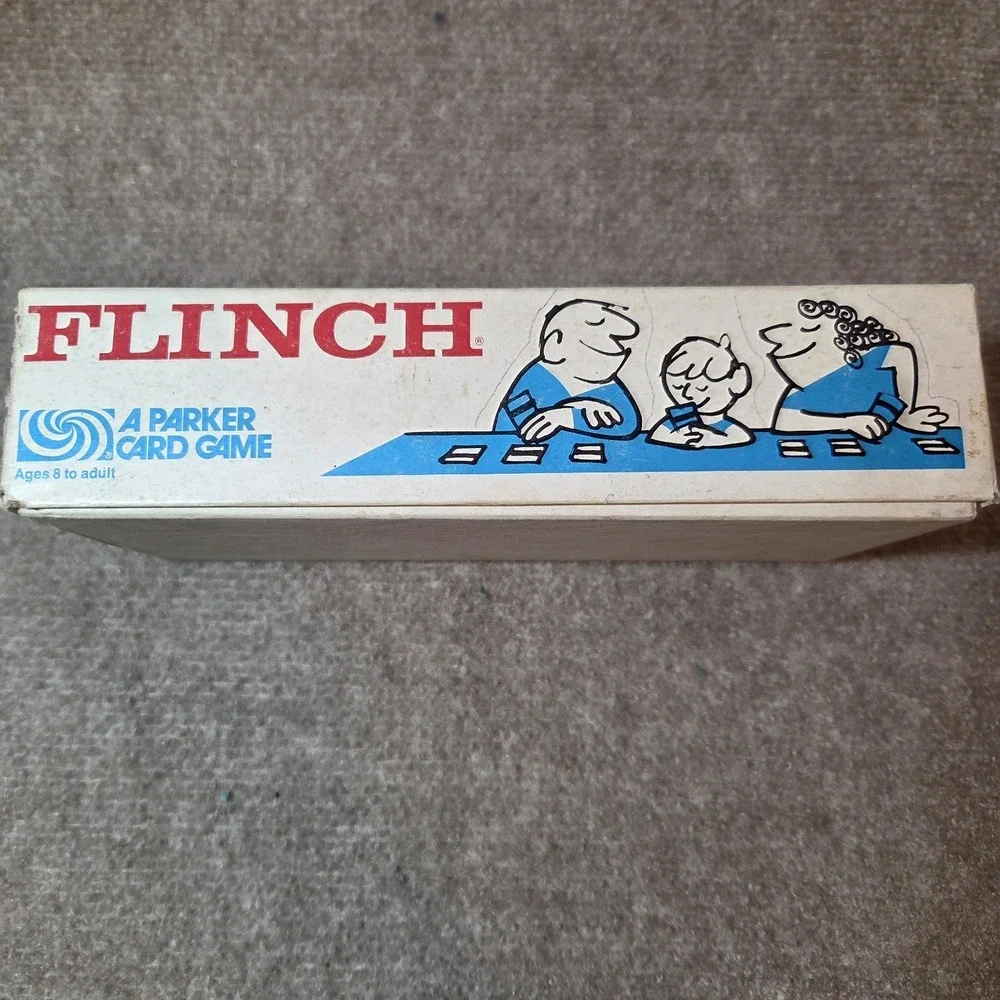 Vintage Flinch Card Game, 1963, classic card game night family fun MCM analog